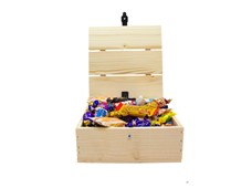 Produktbild Trälåda med påskgodis – Liten, 800 g