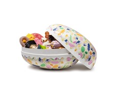 Produktbild Mönstrat påskägg med godis – 23 cm