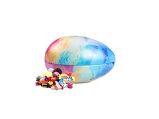 Produktbild Plåtägg med godis, 15 cm Splash