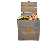 Produktbild Trälåda med påskgodis i drivved– Stor, 2500g